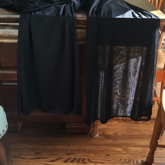 Elastic waste lined dress paints with bell bottom legs . - Picture 4 of 6